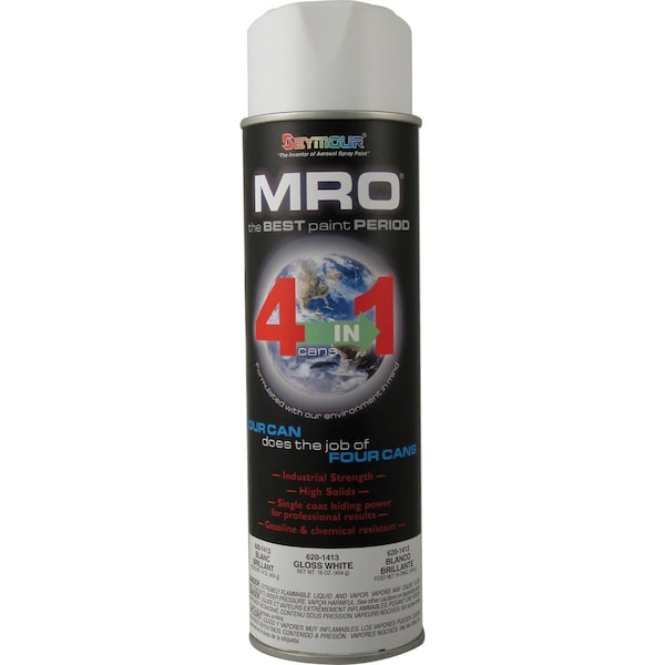 Seymour Midwest 620-1413 Seymour MRO Industrial High-Solids Spray Paint, Gloss White, 16 oz SM620-1413 - main
